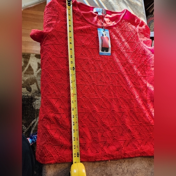 NEW Marc New York Short Sleeve Blouse Size L - Picture 6 of 7